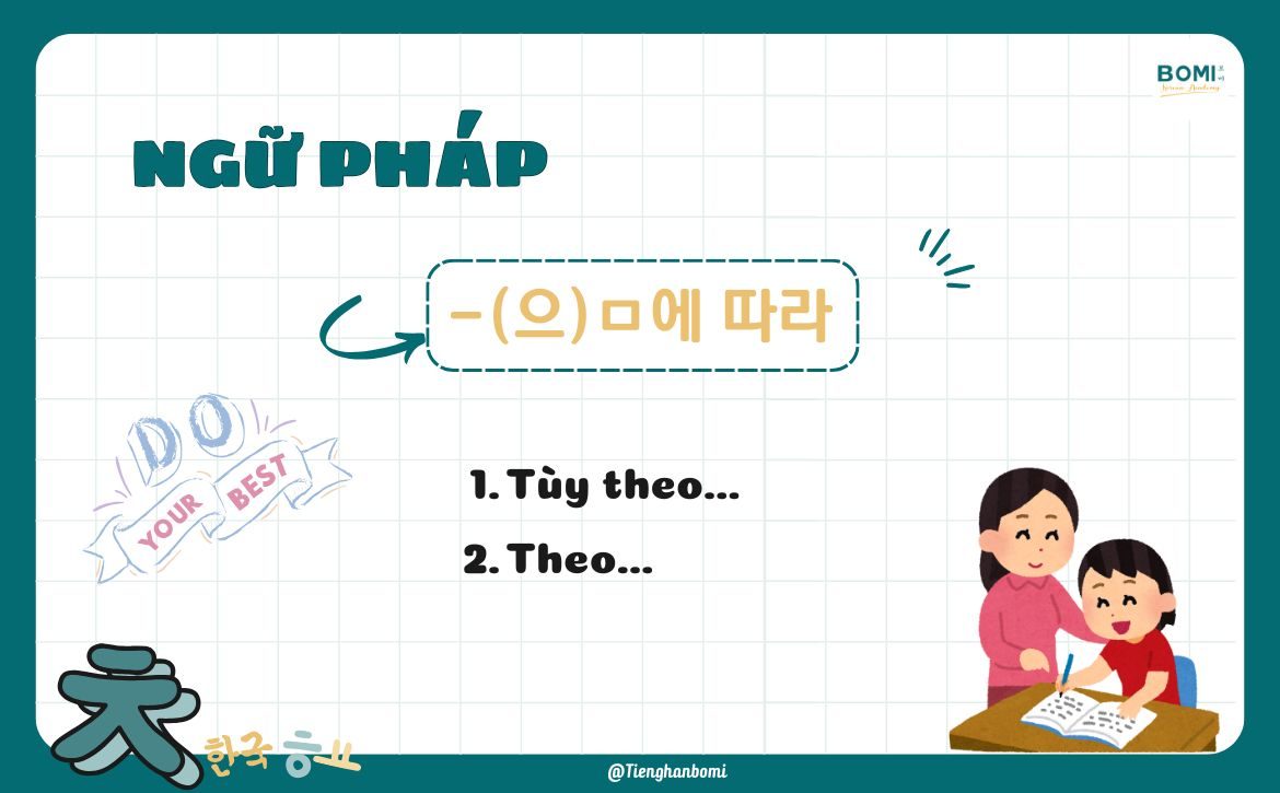 Ngữ Pháp Tiếng Hàn - Trung Tâm Tiếng Hàn Bomi