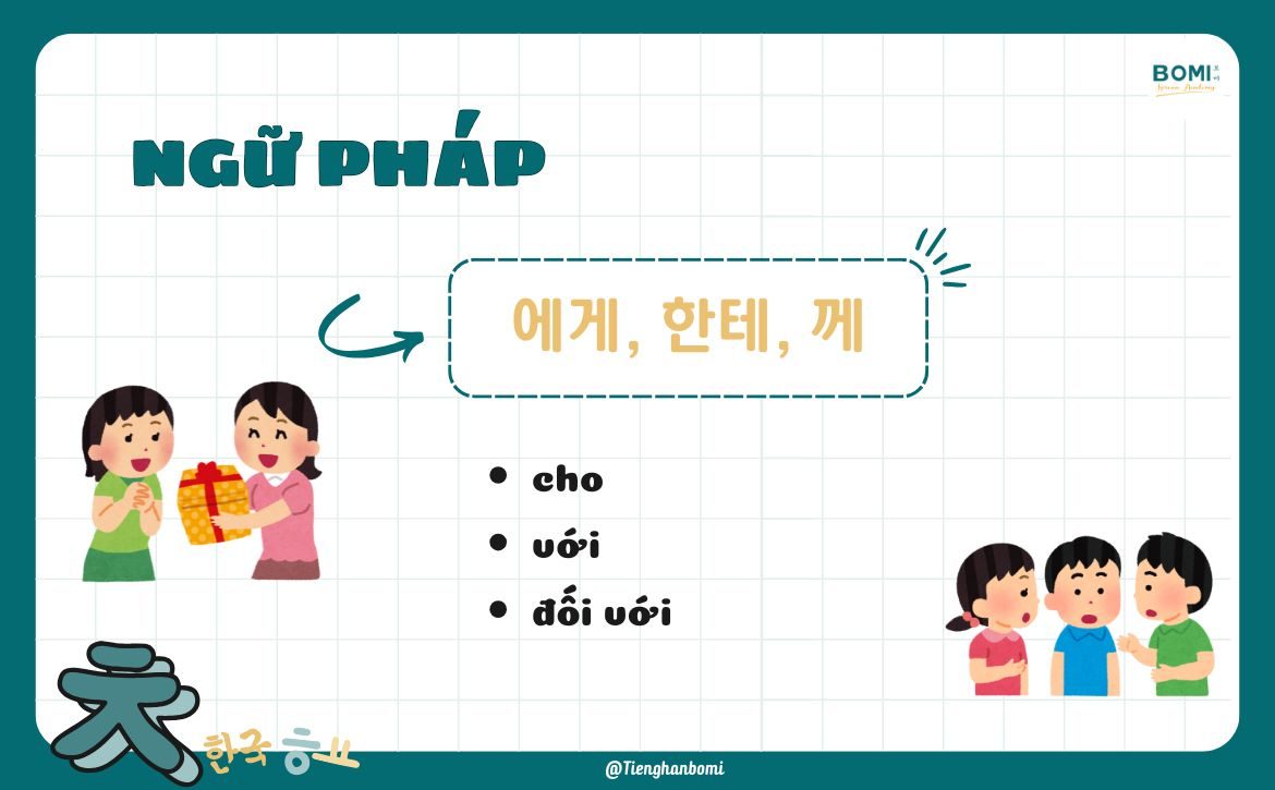 ngu-phap-에게, 한테, 께