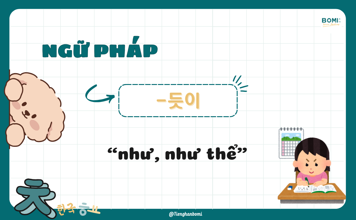 Ngữ Pháp – 는 듯이